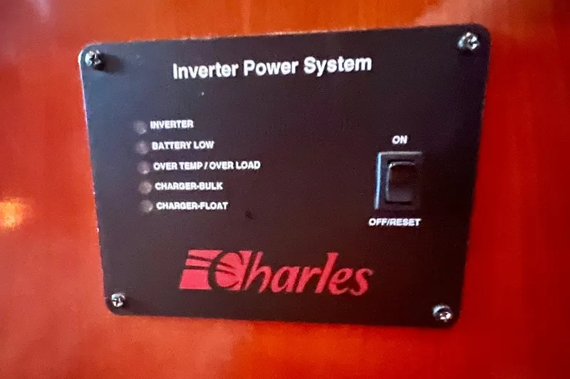 Slide: The Image of Inverter power system panel on 2005 Carver 56 Voyager yacht. - 18
