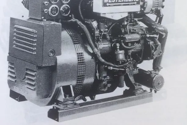 Slide: The Image of Engine of a 1999 Sea Ray 420 Aft Cabin boat, showcasing mechanical components. - 49
