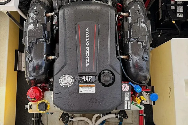 Slide: The Image of Volvo Penta 380 V8 engine in a 2018 Cobalt R5 WSS Surf boat. - 37