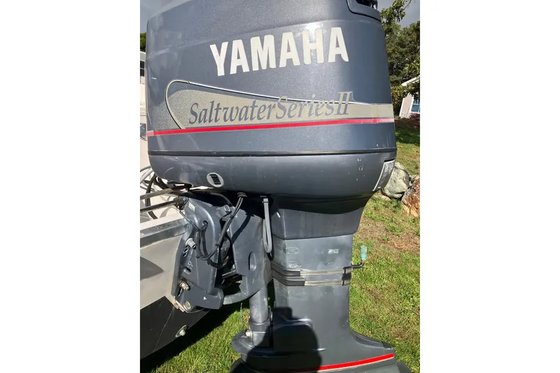 Slide: The Image of Yamaha Saltwater Series II outboard motor on 1997 Grady-White Tournament 192 boat. - 8