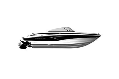 The Image of Manufacturer Provided Image: 2026 Crownline 200 SS boat, sleek design, side view, black and white. - 0