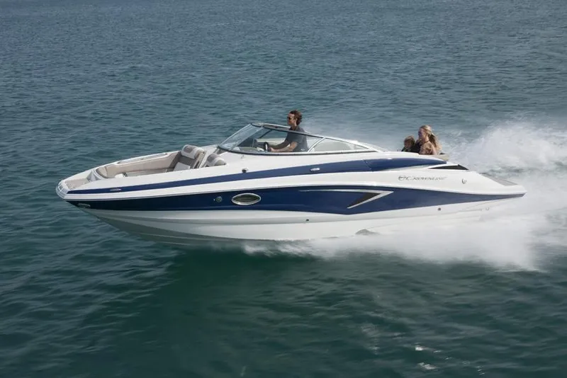 Slide: The Image of Manufacturer Provided Image: 2026 Crownline Eclipse E255 speedboat cruising on open water. - 3