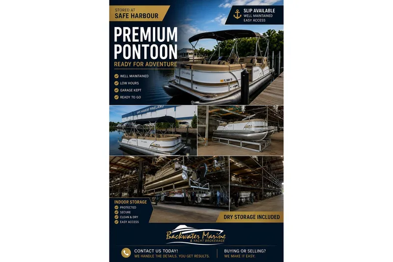Slide: The Image of 2021 Sylvan L1 SPX pontoon boat, well-maintained, low hours, garage kept, ready for adventure. - 25