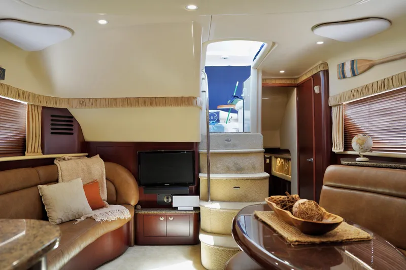 Slide: The Image of Luxurious interior of a 2006 Sea Ray 40 Motor Yacht with elegant furnishings and decor. - 48
