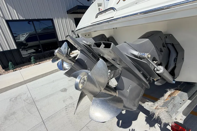 Slide: The Image of 2002 Formula 330 Sun Sport boat with dual propellers and Volvo Penta outdrives. - 10