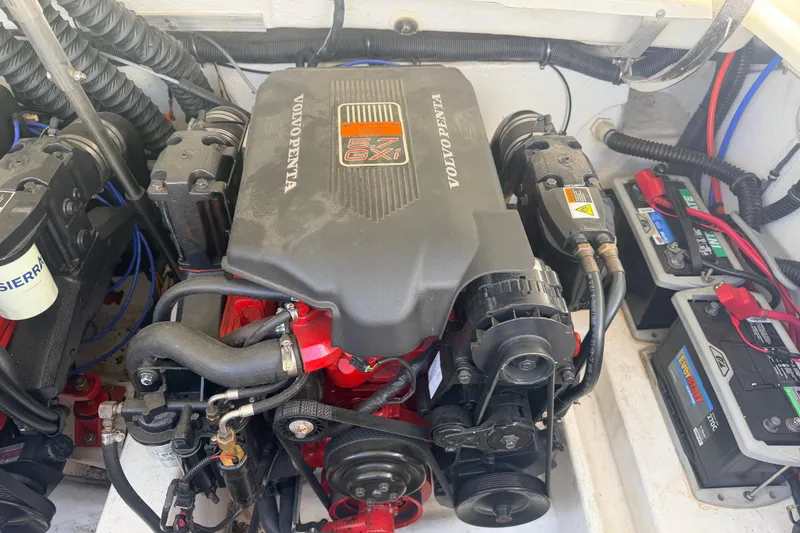 Slide: The Image of Engine compartment of a 2002 Formula 330 Sun Sport with Volvo Penta 5.7 GXI engine. - 44