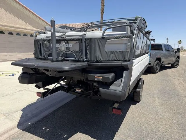 Slide: The Image of 2023 Sea-Doo Switch Cruise 21 on trailer, ready for adventure. - 8