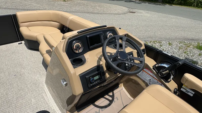 Slide: The Image of Interior of Evotti 521CS 2026 with steering wheel and seating. - 12
