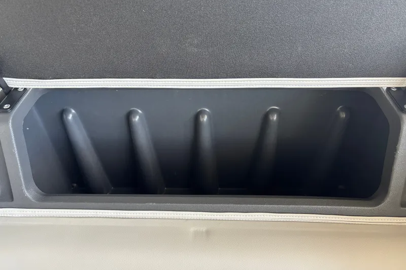 Slide: The Image of Storage compartment in 2026 Sun Tracker Fishin' Barge 20 DLX boat. - 40