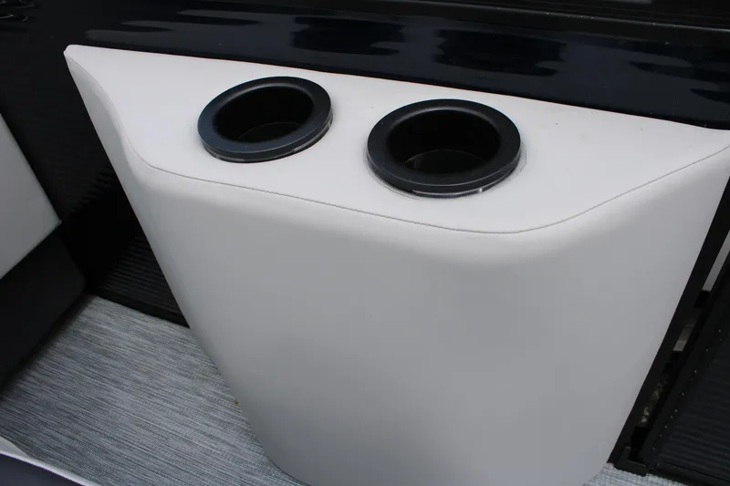 Slide: The Image of Cup holders on a 2026 Bennington 22 SSRSF boat interior. - 12