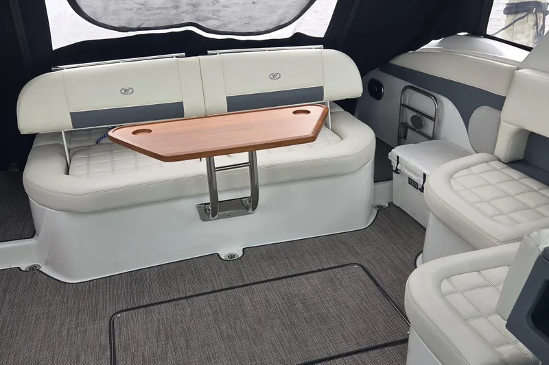 Slide: The Image of Luxurious interior of 2017 Cobalt A40 Coupe with elegant seating and wooden table. - 13