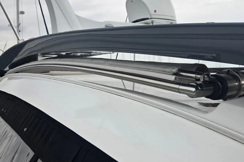 Slide: The Image of 2017 Cobalt A40 Coupe yacht detail with sleek stainless steel fittings. - 21