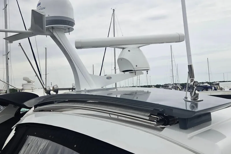 Slide: The Image of 2017 Cobalt A40 Coupe radar and antenna system on a yacht deck. - 22