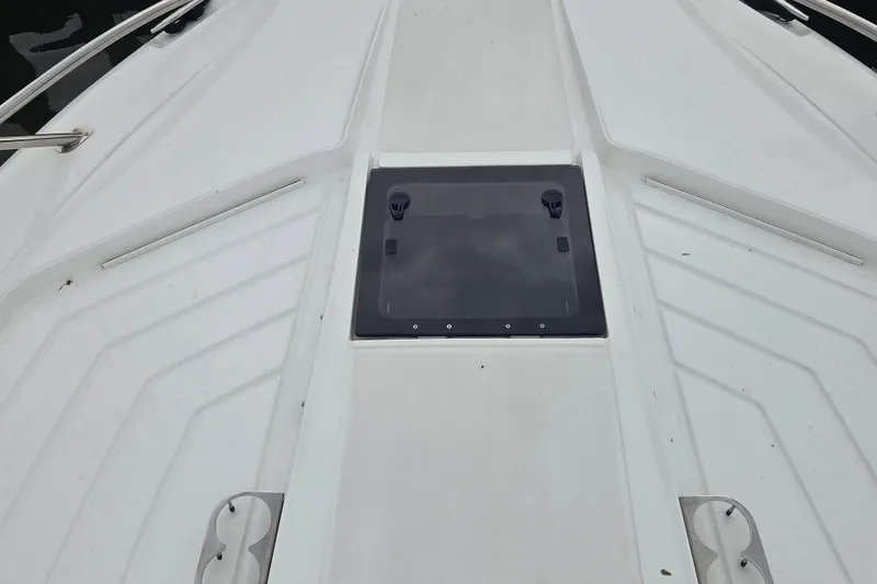 Slide: The Image of 2017 Cobalt A40 Coupe deck with hatch and stainless steel fittings. - 24