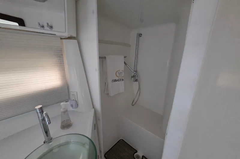 Slide: The Image of Bathroom interior of 2017 Cobalt A40 Coupe with modern fixtures and shower. - 33