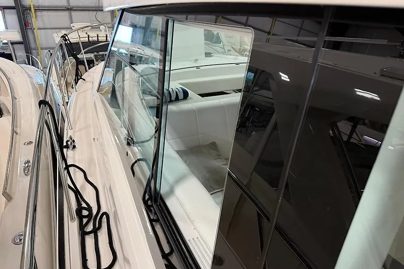 Slide: The Image of 2024 Regal 38 Grande Coupe yacht interior view with sleek design and modern features. - 30
