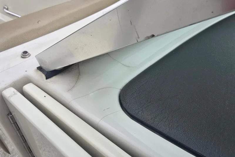 Slide: The Image of Close-up of 2007 Sea Ray 210 Select boat's windshield and deck area. - 36