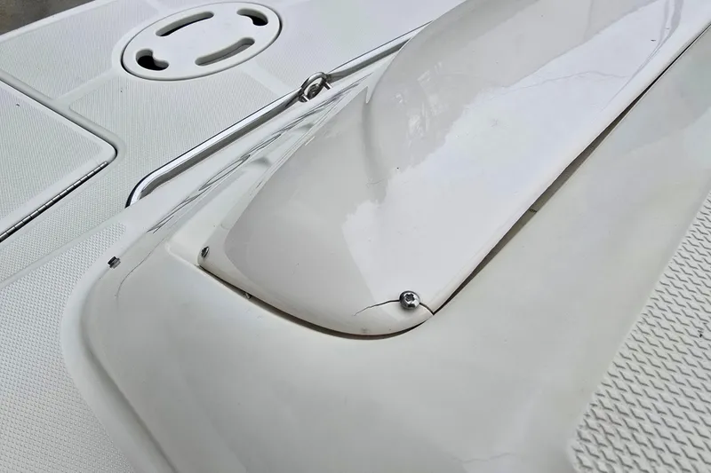 Slide: The Image of Close-up of 2003 Sea Ray 220 Sundeck boat deck details. - 23