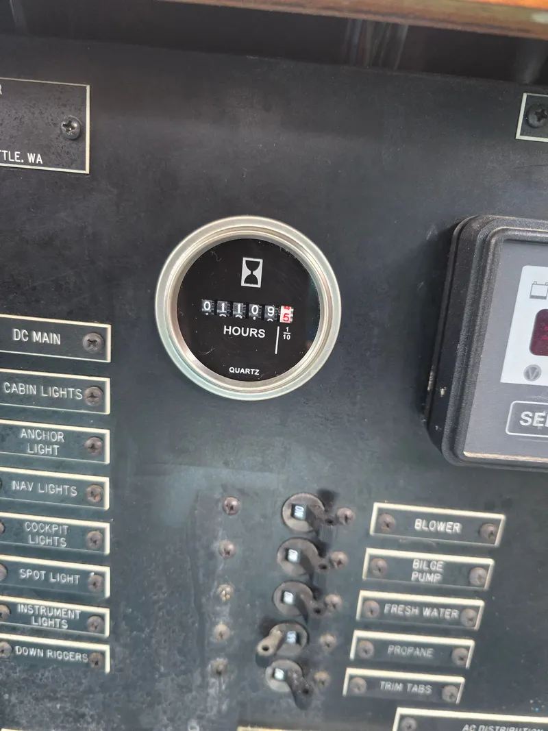 Slide: The Image of Dashboard of a 1968 Tollycraft Royal Express boat. - 10