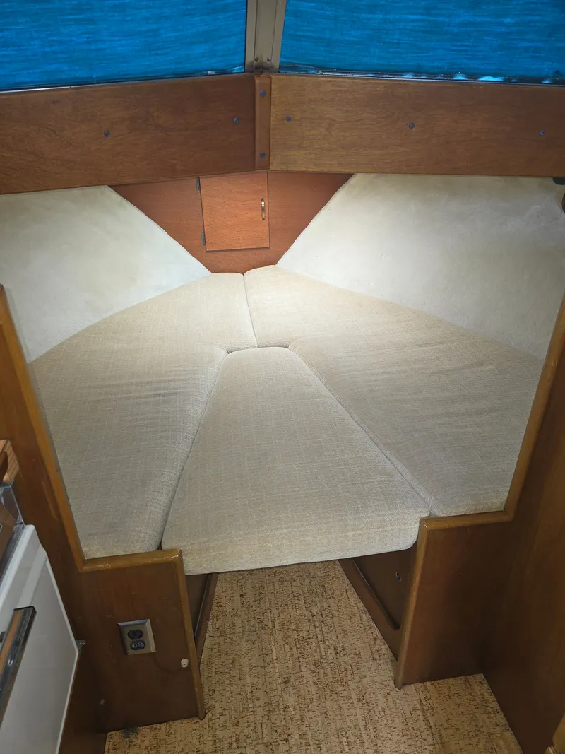 Slide: The Image of Interior of 1968 Tollycraft Royal Express with V-shaped sleeping cabin. - 21