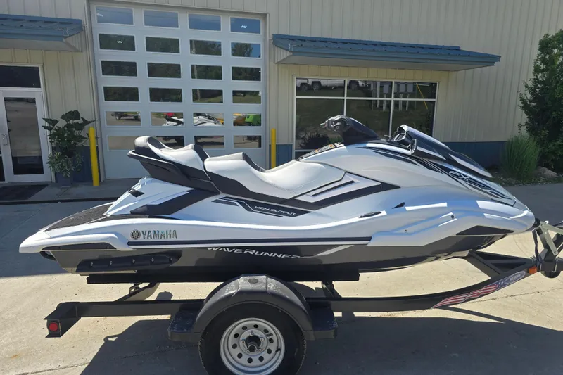 Slide: The Image of 2019 Yamaha WaveRunner FX Cruiser HO on trailer outside a building. - 6