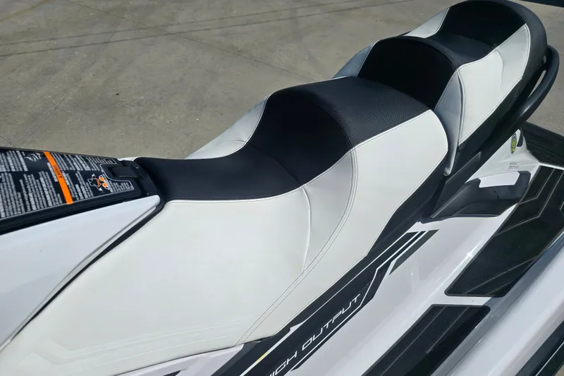 Slide: The Image of 2019 Yamaha WaveRunner FX Cruiser HO with sleek black and white seating design. - 8