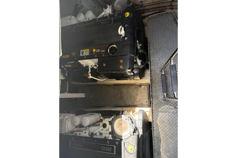 Slide: The Image of Engine compartment of a 2011 Formula 45 Yacht, featuring Volvo Penta IPS 600 engines. - 42