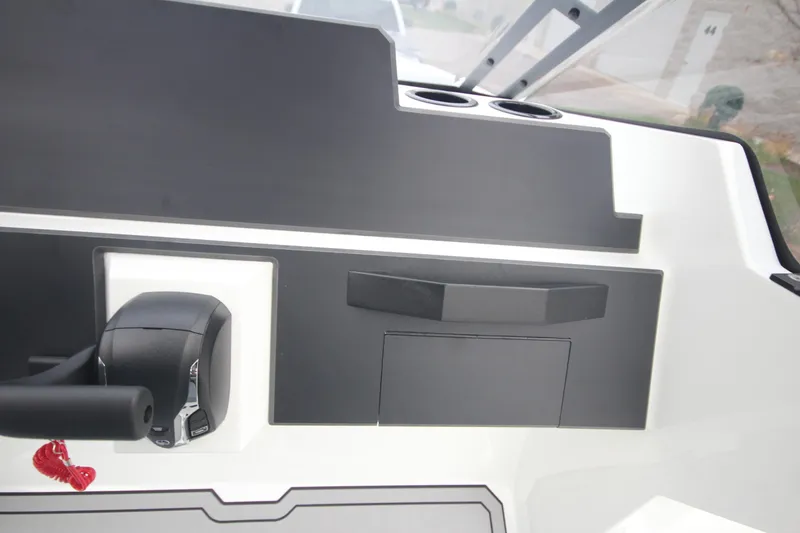 Slide: The Image of Control panel of Iron 767 boat, featuring sleek design and modern controls, 2026 model. - 40