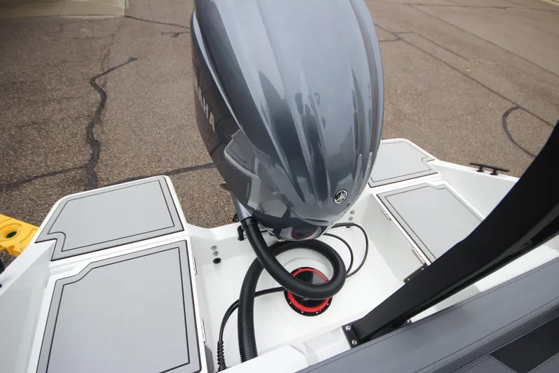 Slide: The Image of Boat engine compartment of Iron 767, 2026 model, featuring sleek design and modern technology. - 42