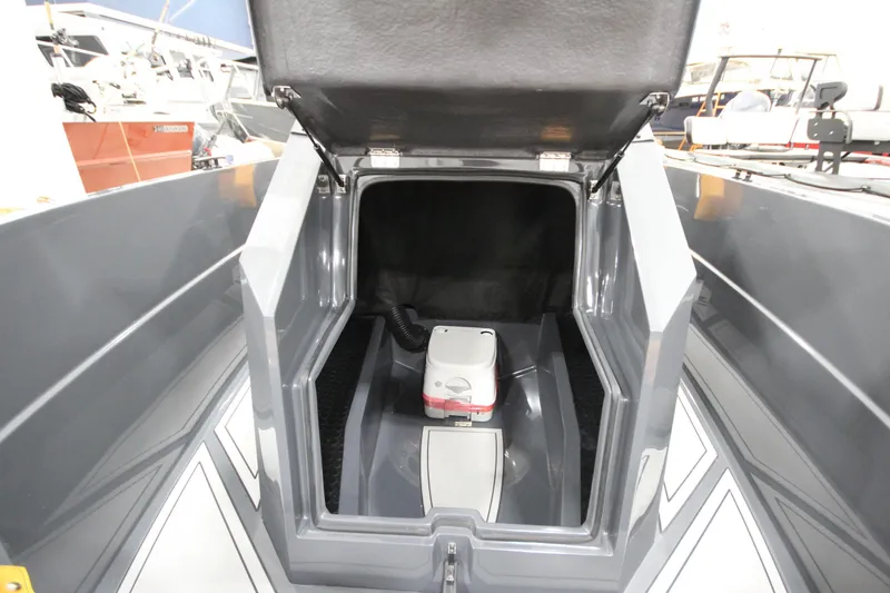 Slide: The Image of Open storage compartment on IRON BOATS IRON 767, 2026 model, showcasing interior space. - 23