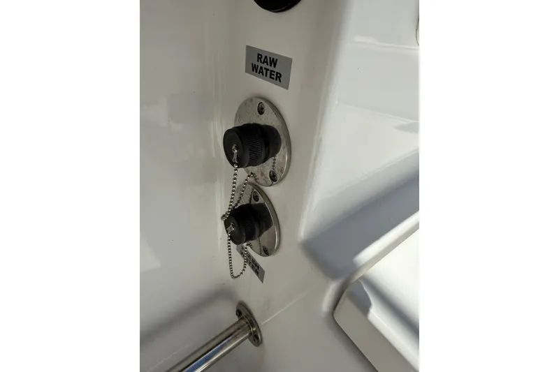 Slide: The Image of Raw water access on 2021 Sportsman Open 252 Center Console boat. - 6