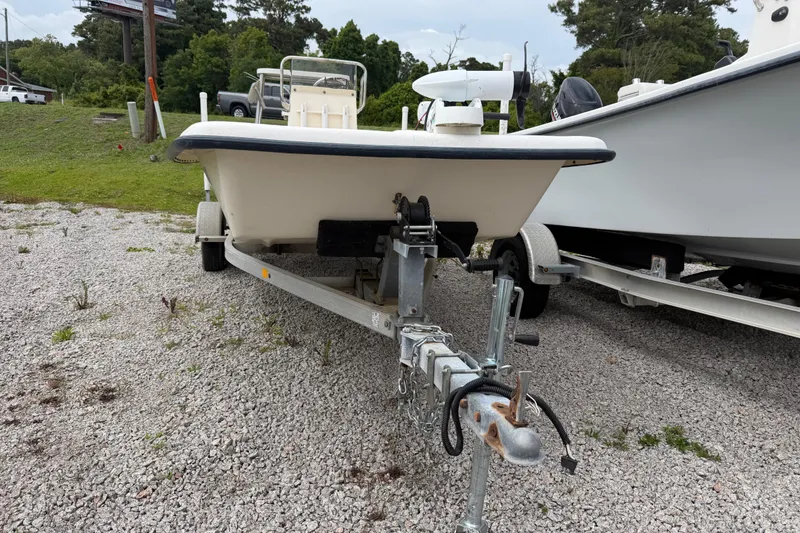 Slide: The Image of 2006 Jones Brothers Bateau 17 boat on trailer in outdoor setting. - 3