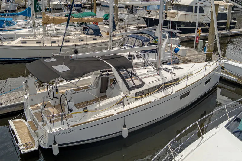 The Image of Beneteau Oceanis 38.1 sailboat docked, 2023 model. - 0