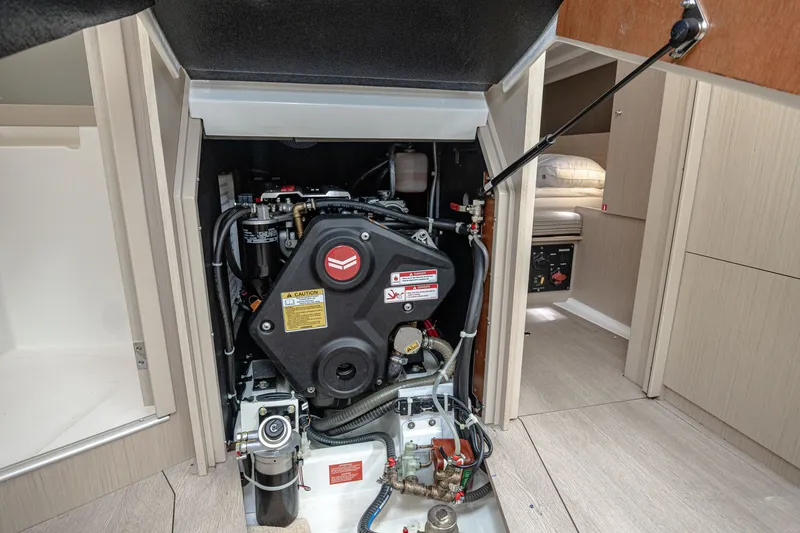 Slide: The Image of Engine compartment of 2023 Beneteau Oceanis 38.1 yacht. - 11