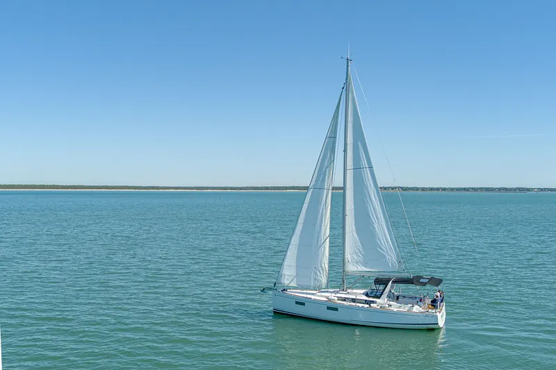 Slide: The Image of Beneteau Oceanis 38.1 sailboat, 2023, on calm waters. - 20