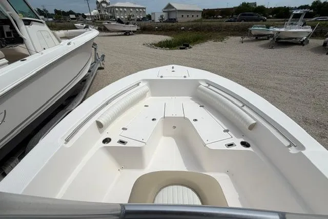 Slide: The Image of 2019 Sea Born LX21 Center Console boat with spacious bow seating area. - 10