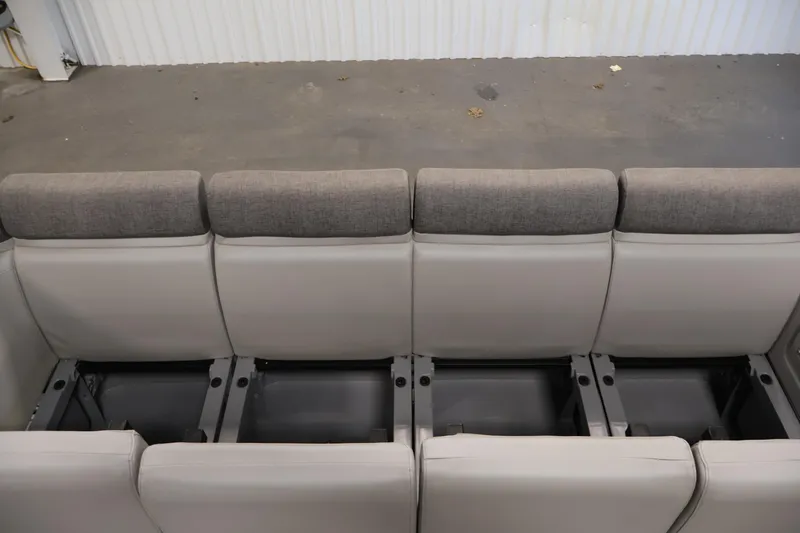 Slide: The Image of 2023 Sea-Doo Switch Cruise 21 seating, showcasing modular design and storage compartments. - 12