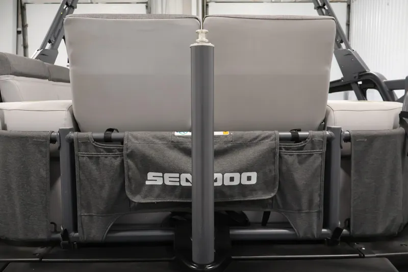 Slide: The Image of 2023 Sea-Doo Switch Cruise 21 interior seating with storage pockets. - 28