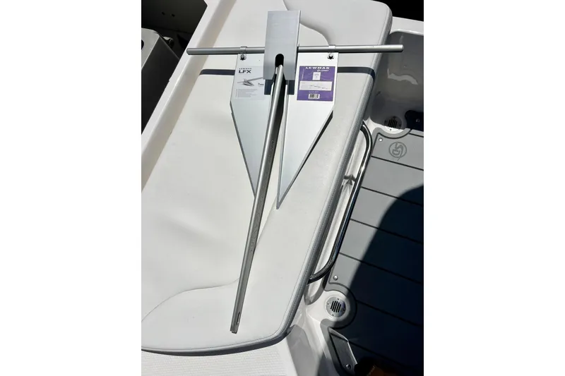 Slide: The Image of Anchor on Chaparral 230 SSi boat, 2022 model, displayed on deck. - 22