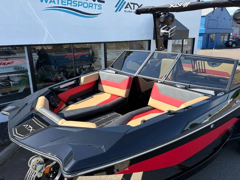 Slide: The Image of 2024 ATX 22 Type-S boat with stylish design and comfortable seating. - 12