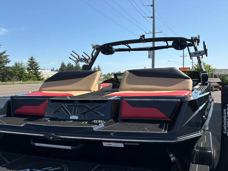 Slide: The Image of 2024 ATX 22 Type-S boat with sleek design and comfortable seating. - 17