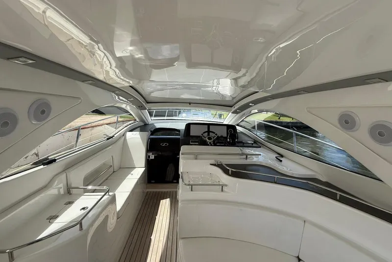 Slide: The Image of Interior of 2023 Schaefer 400 Sport yacht, featuring sleek design and modern amenities. - 4