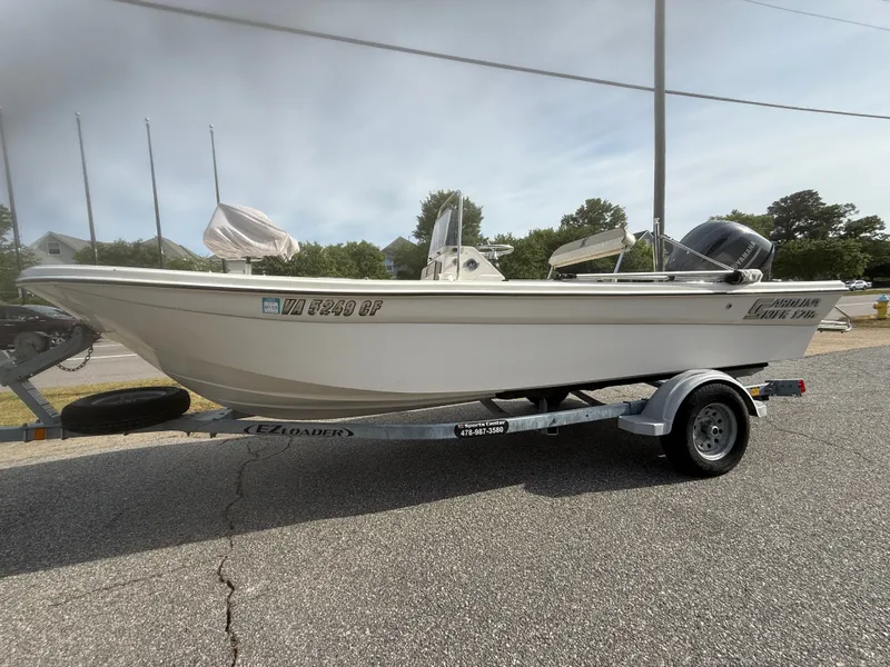 The Image of 2020 Carolina Skiff 17 JLS boat on trailer, side view. - 0