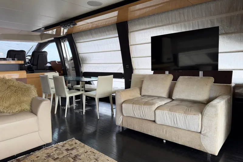 Slide: The Image of Luxurious interior of 2017 Azimut Fly 72 yacht with modern furnishings and elegant decor. - 20