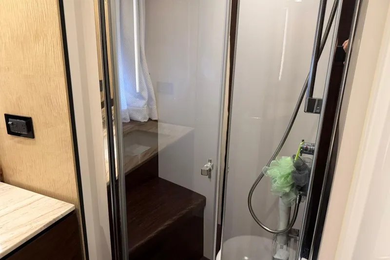 Slide: The Image of Luxurious bathroom in 2017 Azimut Fly 72 yacht with modern shower design. - 53
