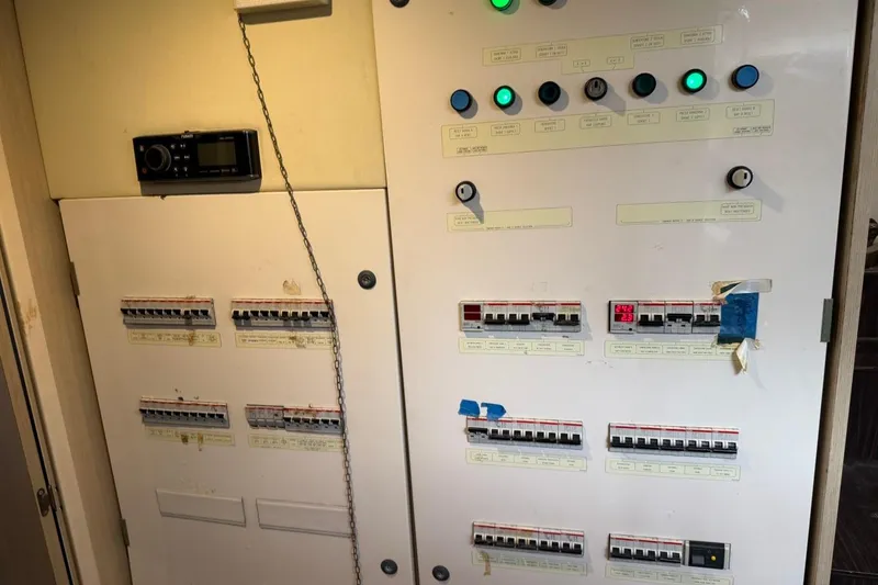 Slide: The Image of Electrical control panel on a 2017 Azimut Fly 72 yacht. - 71