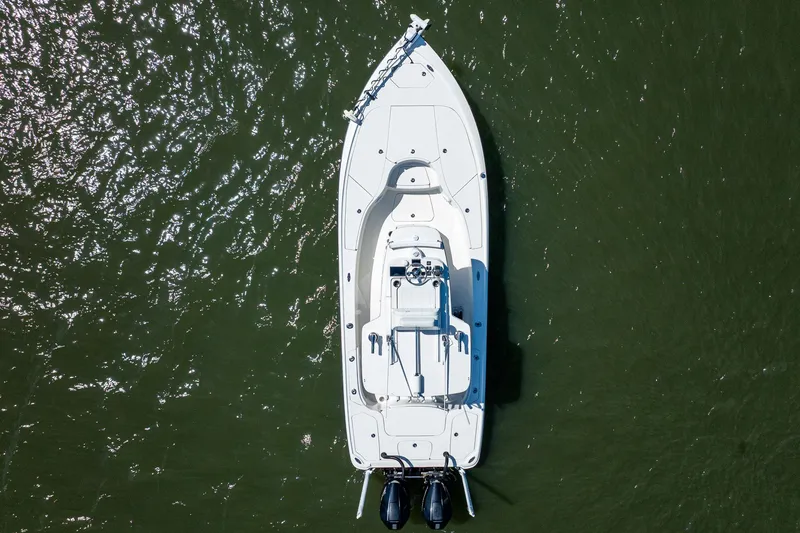Slide: The Image of Overhead view of 2018 SeaVee 270Z boat on water. - 6