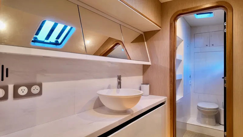 Slide: The Image of Luxurious bathroom in LEEN-TRIMARANS 72, model year 2024. - 24