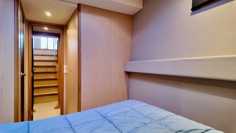 Slide: The Image of Interior of 2024 LEEN-TRIMARANS 72 with stairs and bed. - 29
