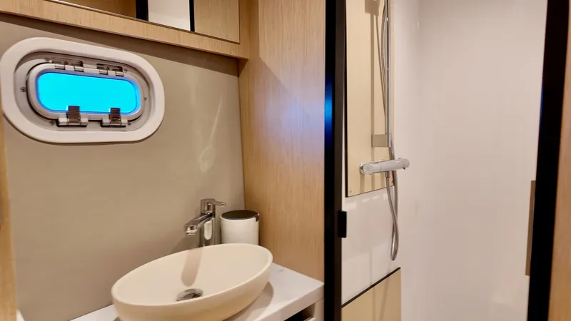 Slide: The Image of Modern bathroom in LEEN-TRIMARANS 72, year 2024. - 31